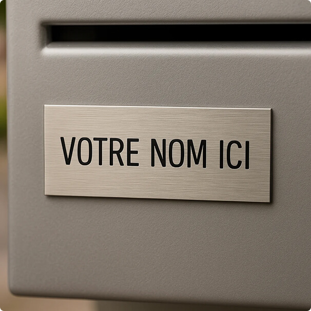 Gravage d'étiquette pour boîte aux lettres ou autres besoins